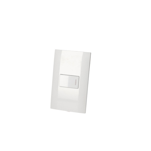 [P419B] Placa 1 Interruptor 1/3, línea  Americana, color blanco Surtek