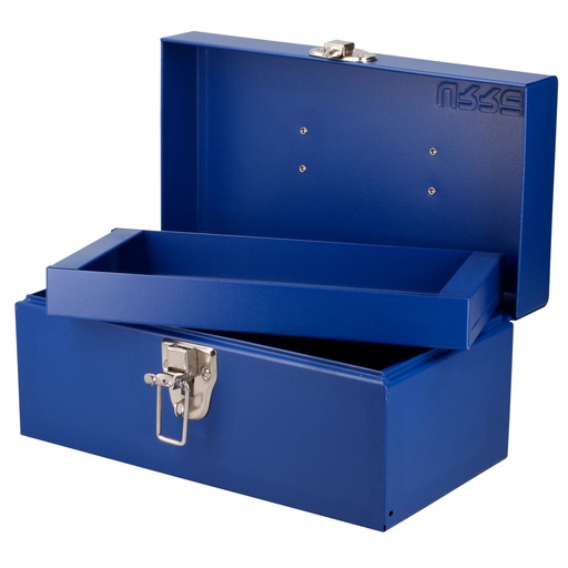 [D1A] Caja portaherramientas métalica con asa plástica color azul 11" x 6" x 5" Urrea
