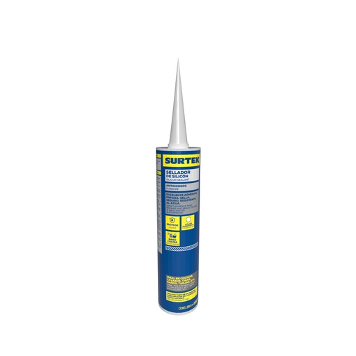 [113453] Silicón para baño y cocina color transparente, 280 ml Surtek