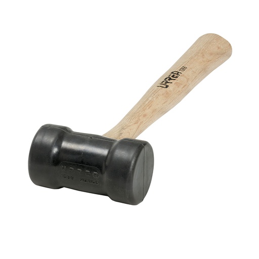 [1366] Mazo con cabeza de hule negro con mango de madera de encino de 12-3/8", 8 oz Urrea