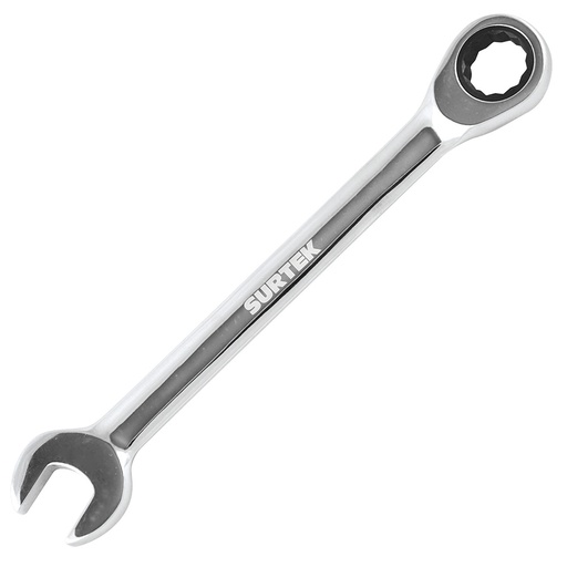 [100528] Llave combinada pulido espejo de matraca en pulgadas, 12 puntas, 1/4" Surtek