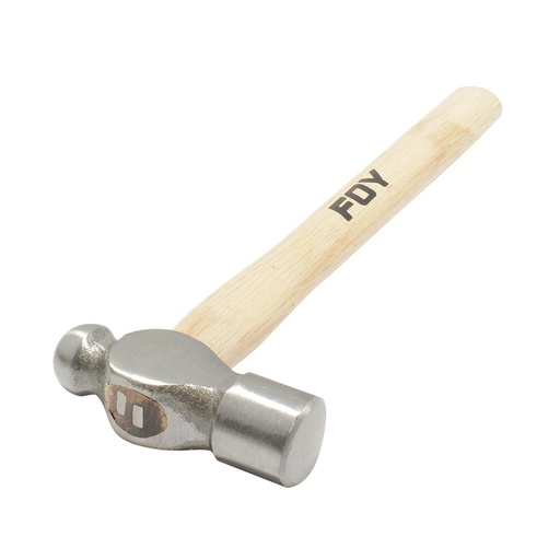 [141830] Martillo pulido de bola con mango de madera de 12", 8 oz Foy