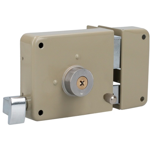 [20CS] Cerradura sobreponer clásica función derecha , llave tetra, en caja Lock
