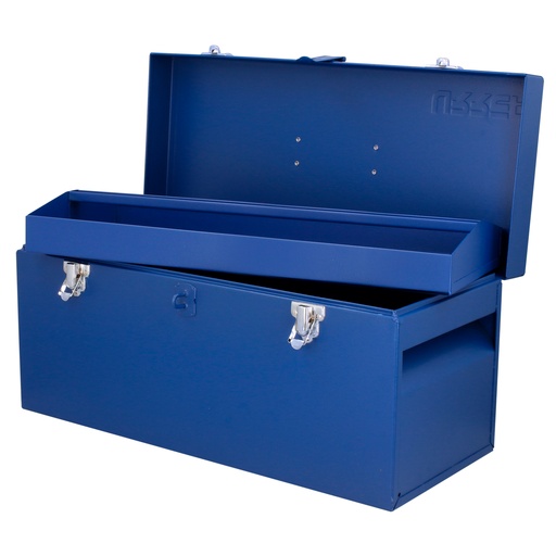 [D6A] Caja portaherramientas métalica con asa plástica color azul 20" x 8" x 9" Urrea