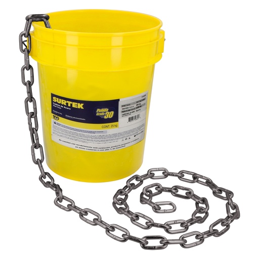 [150861] Cadena grado 30 pulida 50 kg, 1/4" Surtek