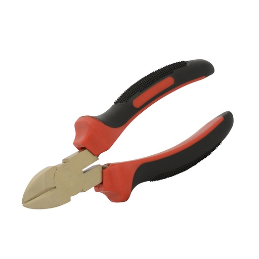 [UH206] Pinza de bronce-aluminio antichispa con mango bimaterial de 6", de corte diagonal Urrea