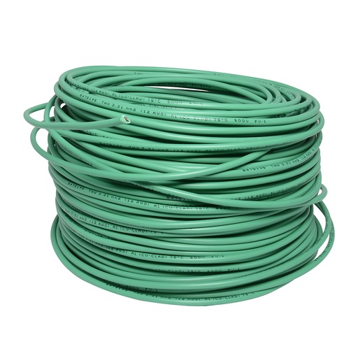 [136943] Cable eléctrico THW calibre 8, 100 m color verde Surtek
