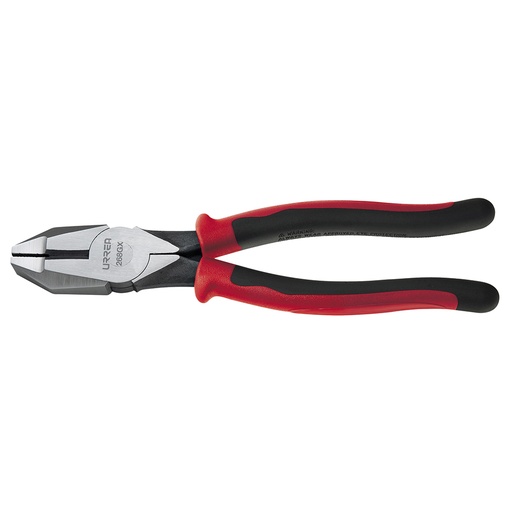 [268GX] Pinza para electricista con mango bimaterial de 8-21/32" corte lateral alta palanca Urrea
