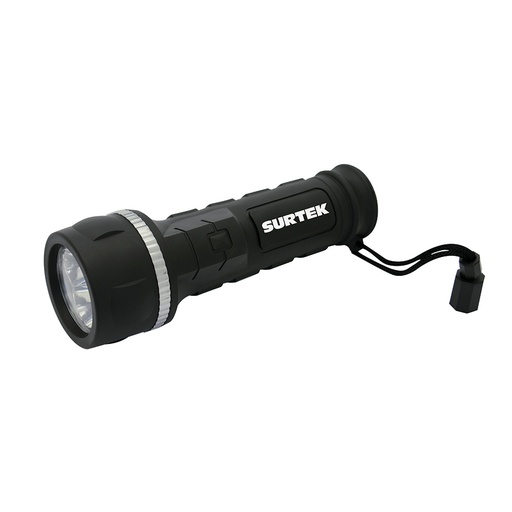 [LA33D] Linterna de LED anti-impacto a baterías 3 pilas "D" de 12 lm Surtek