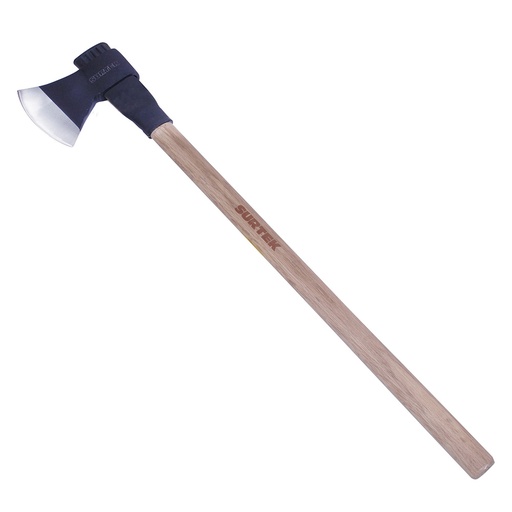 [LE4M] Hacha de labor entera con cabeza forjada en acero con mango de madera 36", 4 lb Surtek