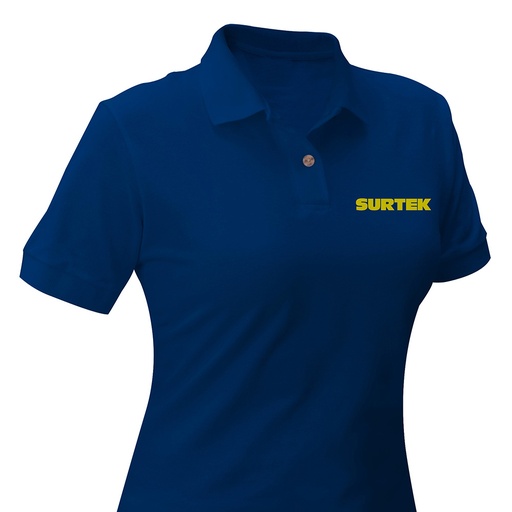 [SPODZC] Playera tipo polo para dama color azul talla CH Surtek