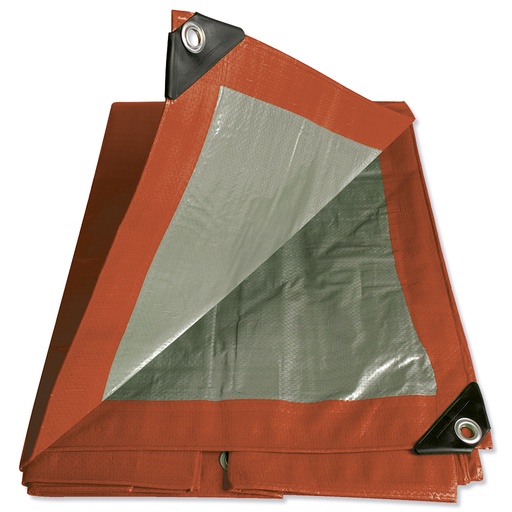 [LEM3X3R] Lona de polietileno color rojo con fondo plata, 3 x 3 m Foy