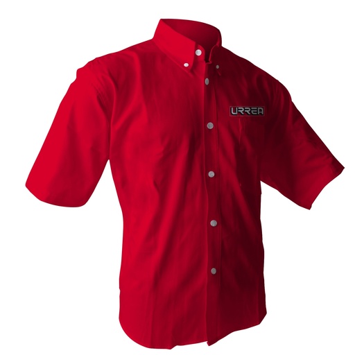 [CAMC201L] Camisa de manga corta para caballero color rojo talla L Urrea