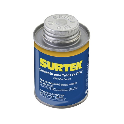 [121135] Cemento para tubo CPVC, 236 ml Surtek