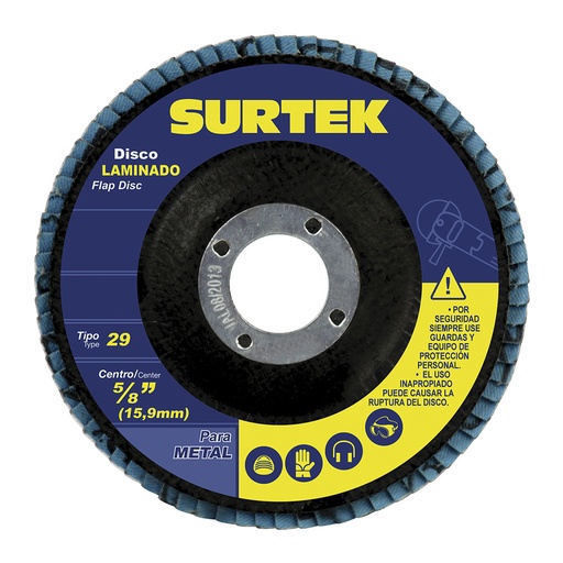 [DLZ456] Disco laminado tipo 29 grano 60, 4-1/2" Surtek