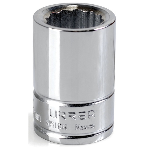 [5519M] Dado cuadro de 3/4", 12 puntas, métrico, 19 mm Urrea