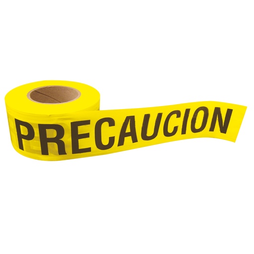[137300] Cinta para barricada "PRECAUCION" ancho 3" de 304 m Surtek