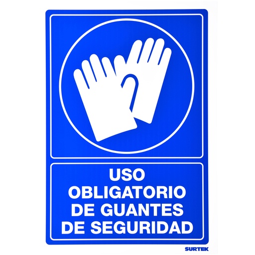[SES14] Señal "Uso obligatorio de guantes de seguridad" Surtek
