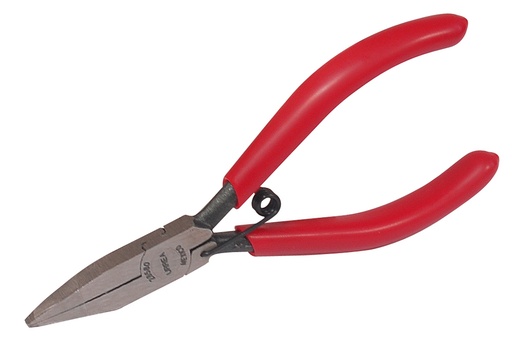 [28580] Pinza para electrónica con mango rubber grip de 4-3/4" plana lisa Urrea