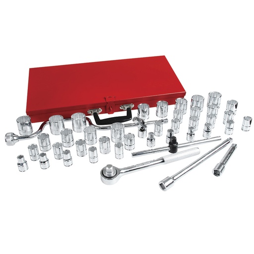 [5400SM] Juego de dados y accesorios cuadro de 1/2" combinado, 44 piezas Urrea
