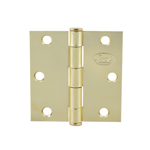 [LBC30LB] Bisagra cuadrada perno suelto de acero latón brillante 3" x 3" Lock