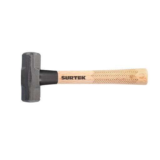 [MARR3] Marro octagonal cabeza forjada con mango corto de madera de 12", 3 lb Surtek