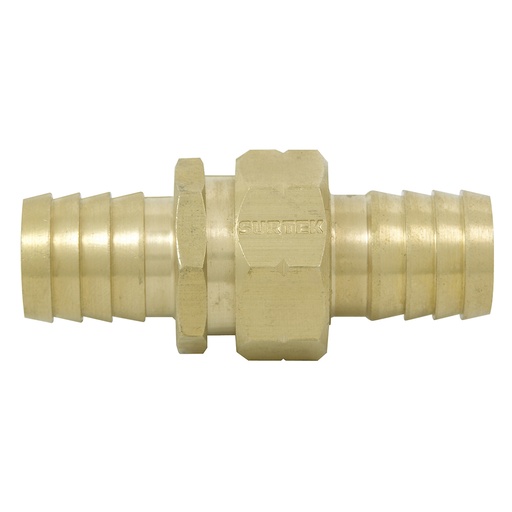 [130374] Conector para manguera de riego de latón, 3/4" macho-hembra Surtek