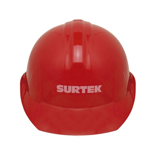 [137312] Casco de seguridad con ajuste de intervalos, color rojo Surtek