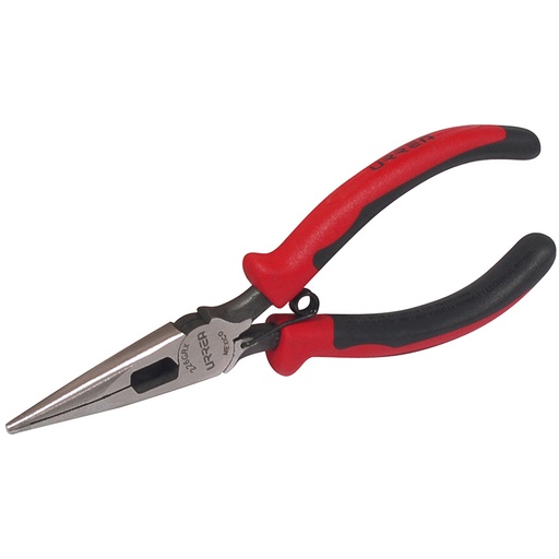 [226GRX] Pinza para electricista con mango bimaterial de 6-23/32" punta larga corte lateral con res Urrea