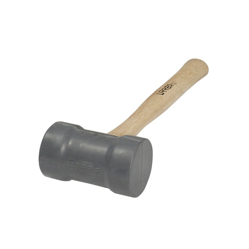 [1368G] Mazo con cabeza de hule gris con mango de madera de encino de 16", 22 oz Urrea