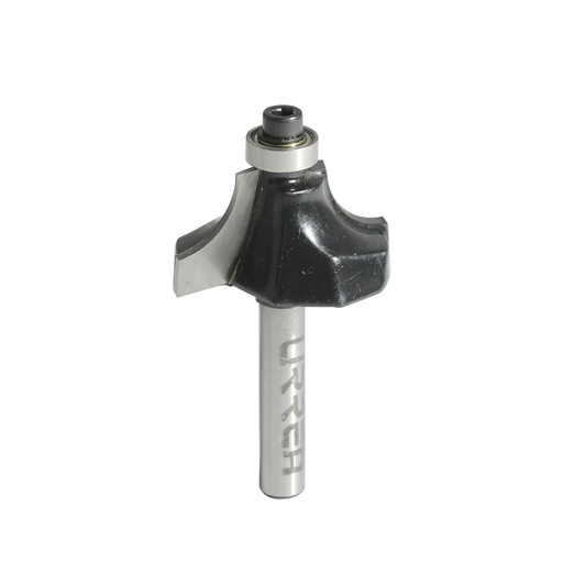 [BR1417] Broca para router de acero redondeadora con balero para moldura 1-1/4" zanco de 1/4" Urrea