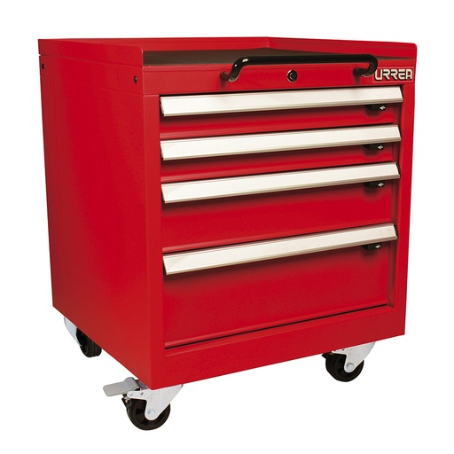 [MP23M4] Gabinete móvil 4 gavetas color rojo serie MP 23" Urrea