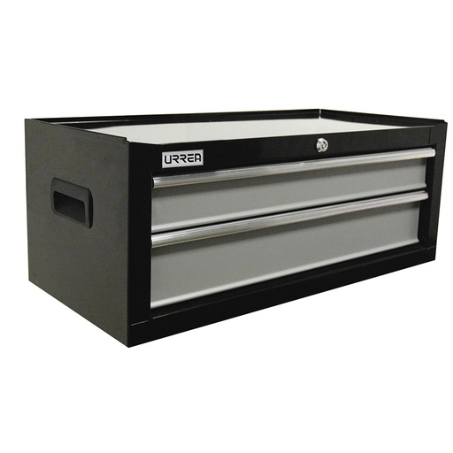 [H27I2] Gabinete intermedio 2 gavetas color negro serie H 27" Urrea