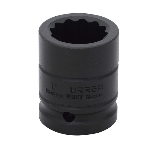 [7516T] Dado de impacto cuadro de 3/4", 12 puntas, en pulgadas, 1" Urrea