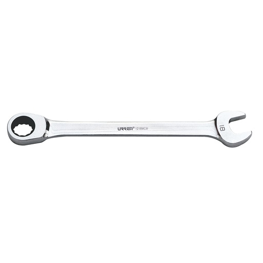 [1218MCM] Llave combinada pulido espejo de matraca métrica, 12 puntas, 18 mm Urrea
