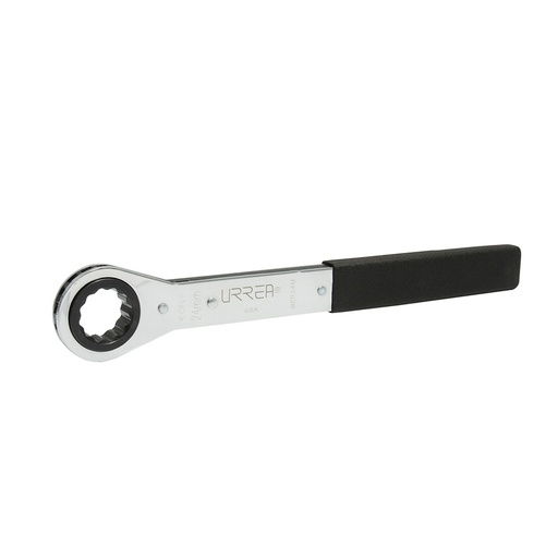 [WER24M] Llave de estrías pulido espejo plana de matraca métrica, 12 puntas, 24 mm Urrea