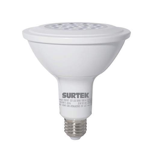 [153107] Lámpara de LED tipo PAR38, 20 W luz cálida Surtek
