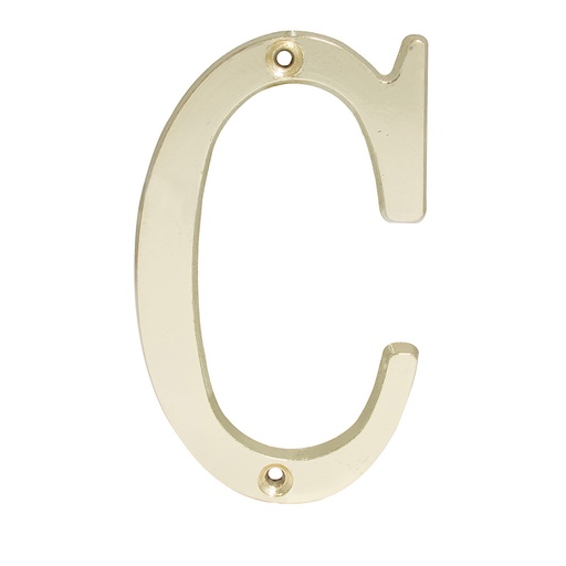 [L701CLB] Letra C slim 4" latón brillante Lock