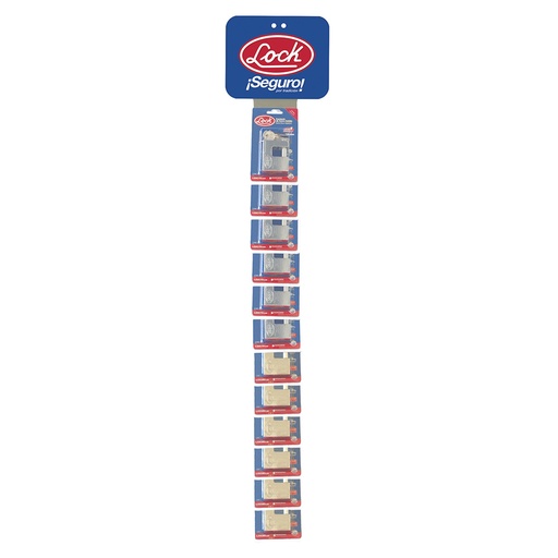 [LTIM22CT] Tira de impulso con candados de cortina, llave tetra 8 x 100 cm, 13 piezas Lock