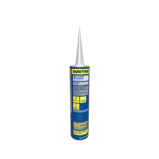 [113450] Silicón color transparente, 280 ml Surtek