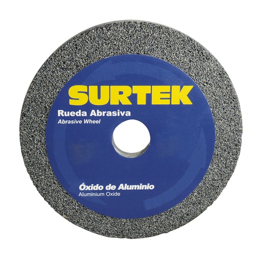 [128007] Rueda abrasiva de óxido de aluminio grano 60, 6" x 1" Surtek