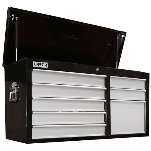[H41S8] Gabinete superior 8 gavetas color negro serie H 41" Urrea