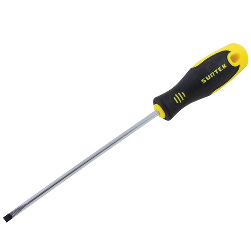 [D235] Destornillador con mango bimaterial, punta cabinet barra redonda 3/16" x 8" Surtek