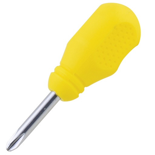 [D471] Destornillador con mango amarillo, tipo trompo punta Phillips #2 x 1-3/8" Surtek