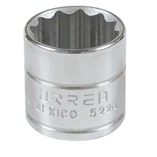 [5228] Dado cuadro de 3/8", 12 puntas, en pulgadas, 7/8" Urrea