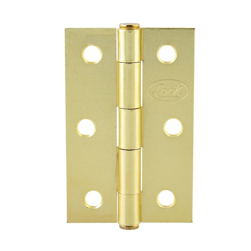 [LBA35LB] Bisagra alargada perno remachado de acero latón brillante 3.5" x 2.52" Lock