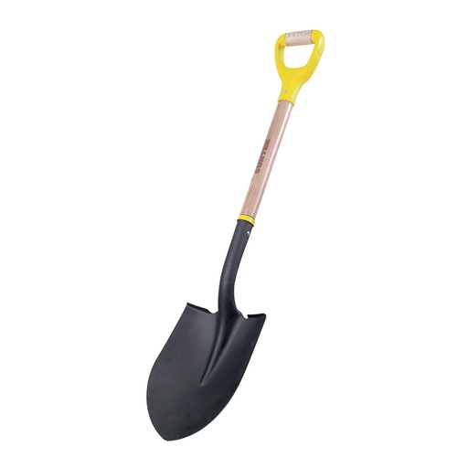 [130600] Pala con mango de madera con puño contractor grip, redonda Surtek