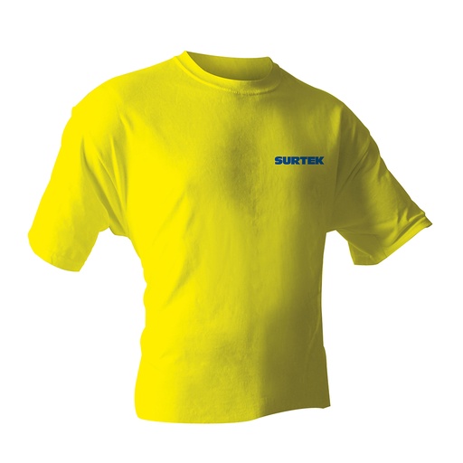 [PLA101L] Playera cuello redondo color amarillo talla L Surtek