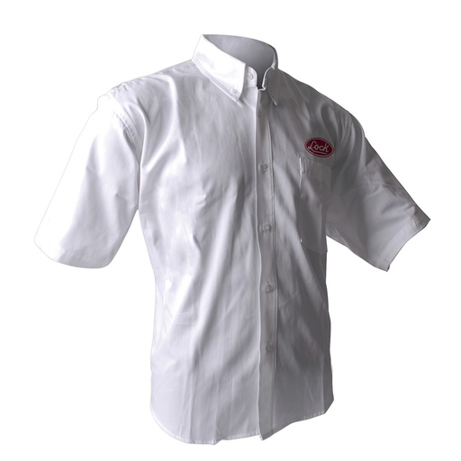[LCAMCBX] Camisa de manga corta para caballero, color blanco talla XL Lock