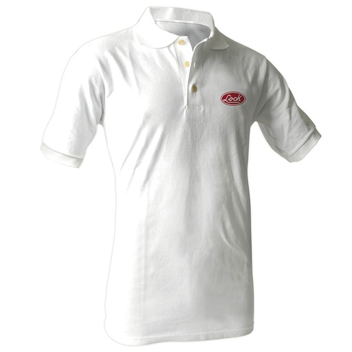 [LPOBL] Playera tipo polo para caballero, color blanco talla L Lock